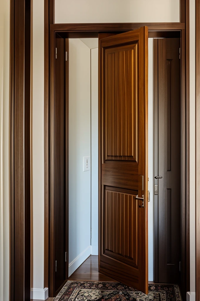  in front of a door