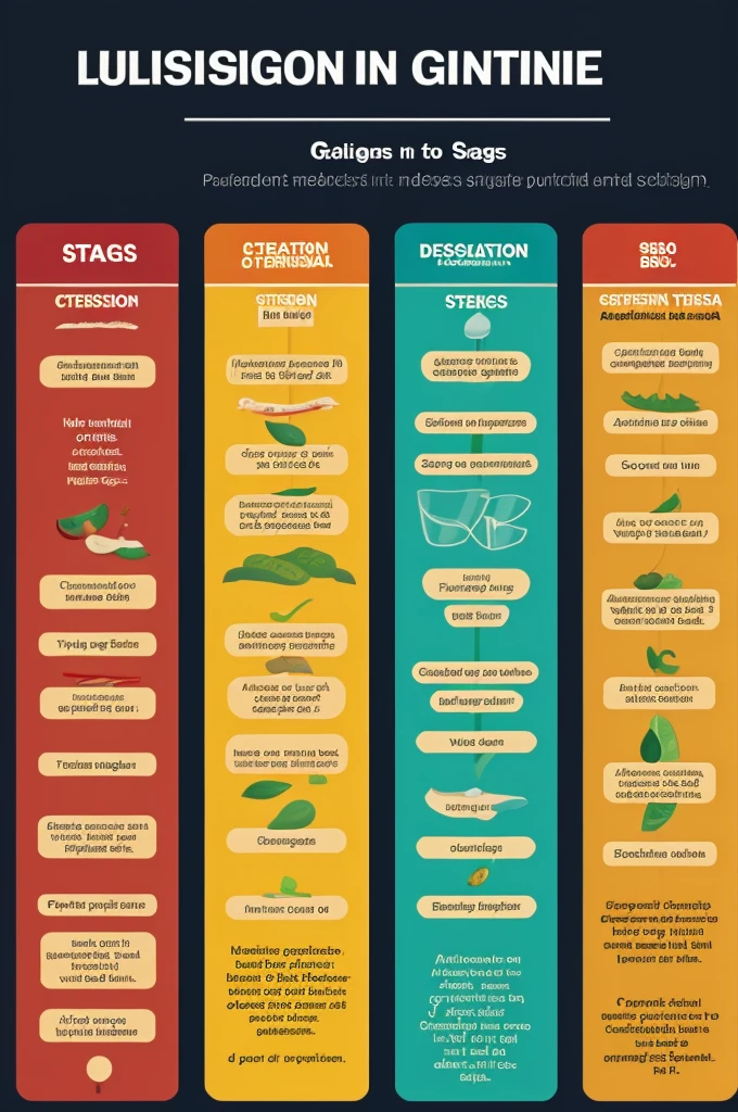 Genre in infographic about the stages of digestion in Spanish