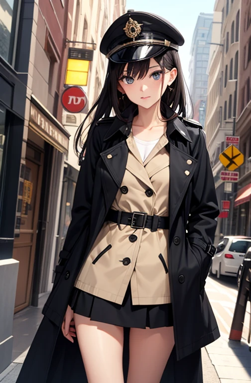 Black trench coat