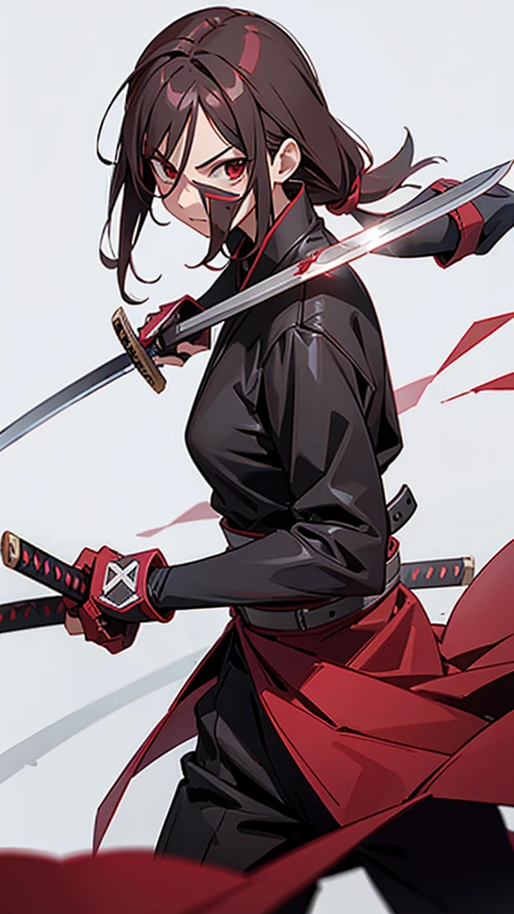 Katana with red blade 