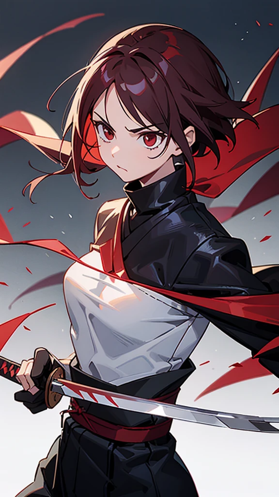 Katana with red blade 
