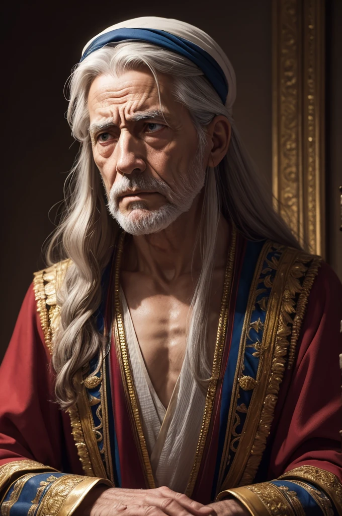 Sad Elderly King Solomon