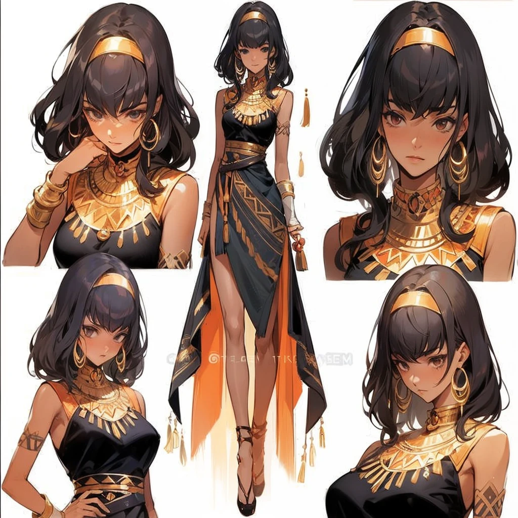 Egito, period costume, Brunetette, profile forum, just one person