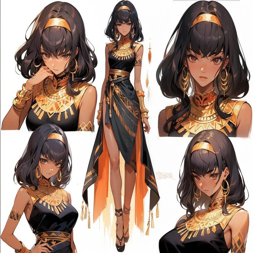 Egito, period costume, Brunetette, profile forum, just one person