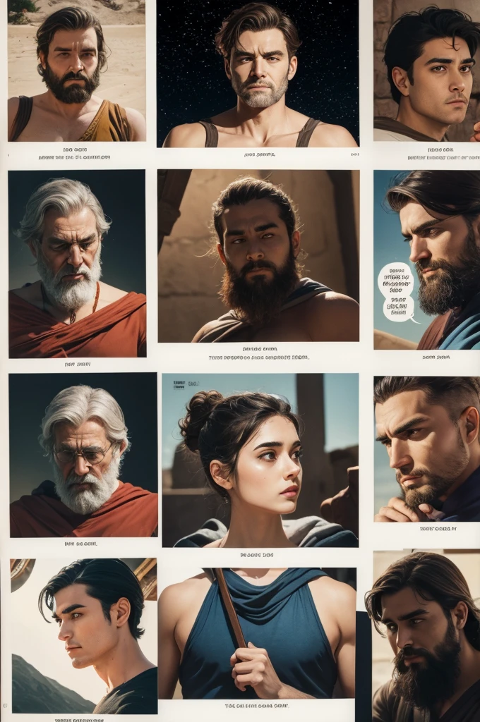 Make a comic with 6 comics about Plato's allegory of the cave