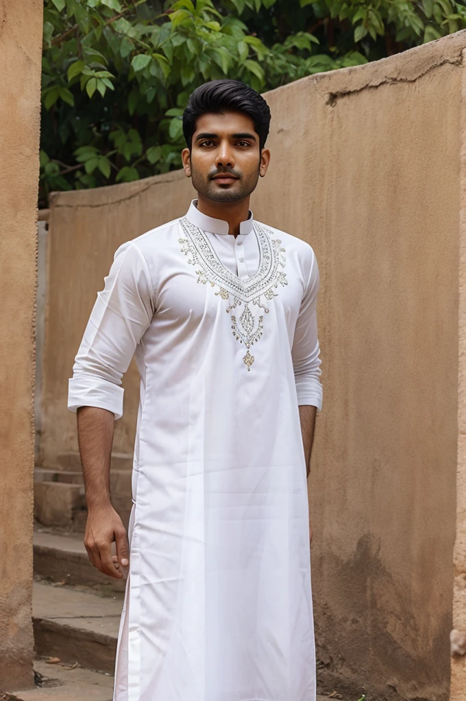 A white indian in kurta