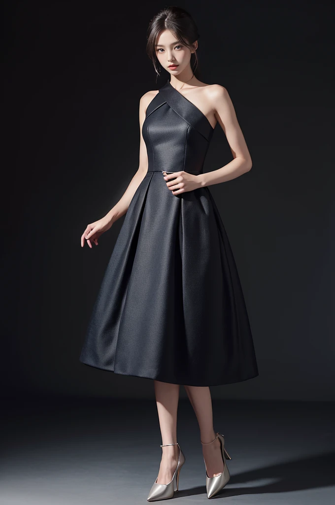 elegant dress：Choose a tailored fit、High-quality fabric dress，The length should be above the knee。Choose from solid colors or simple patterns，Pair with a pair of simple high heels，Elegant and stylish。