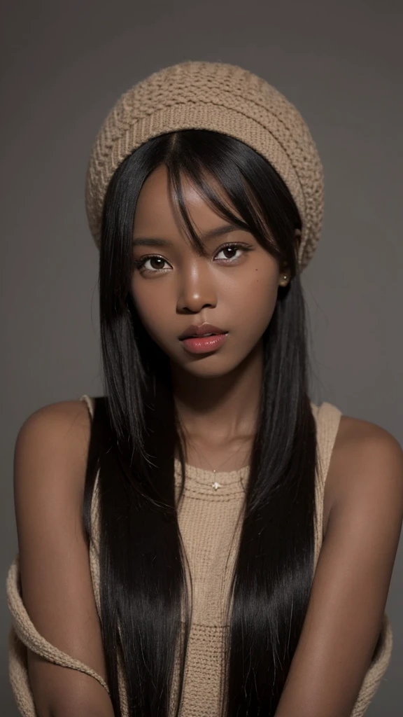 Dark skin african girl