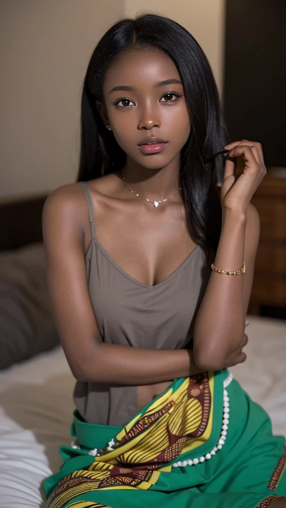 Dark skin african girl