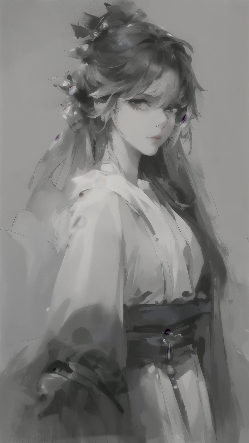 a close up of a woman with white hair and a white mask, beautiful character painting, guweiz, artwork in the style of guweiz, white haired deity, by Yang J, epic exquisite character art, stunning character art, by Fan Qi, by Wuzhun Shifan, guweiz on pixiv artstation