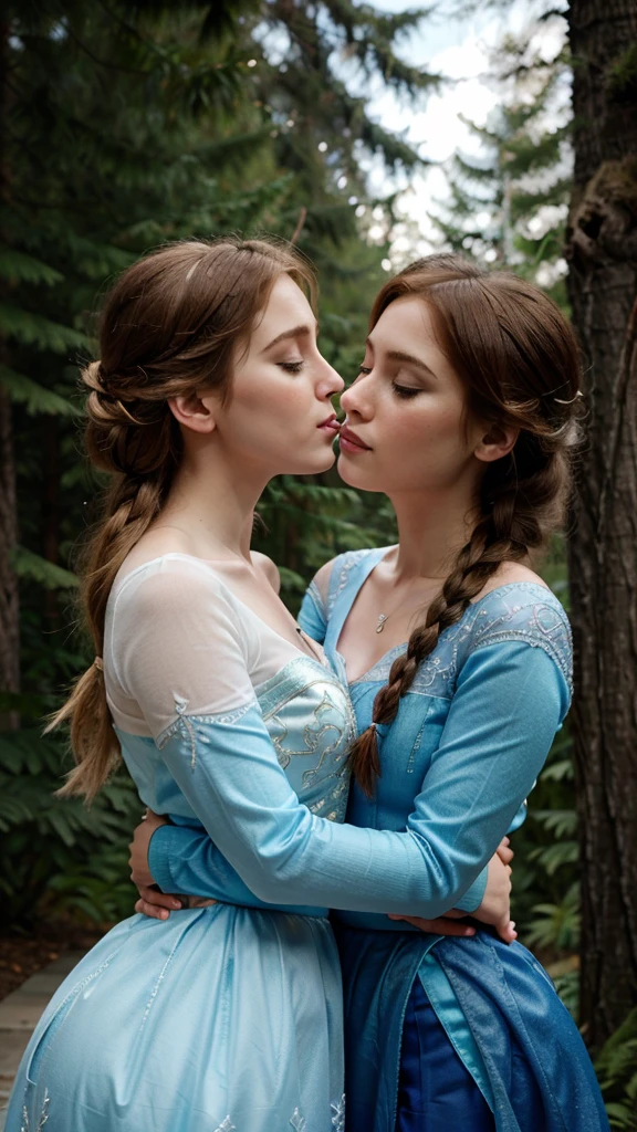 Make elsa and anna from frozen kissing
