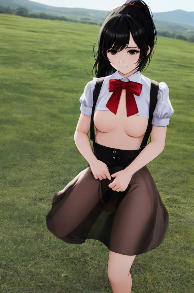 rating_explicit,highres,best quality,absurdres,incredibly absurdres,game cg,landscape/scenery,available light,dim landscape,
BREAK
1girl,open clothes,large ,(small areola:lothes lift,skirt lift,(petite:1.1),(loli:1.1),smareasts,missionaretero,1boy,penis,unsored,female_orgotion_blur,legs up missi,short sleeve shirt,ponytail,black hair,black eyes,long hair,red bow,smile,
