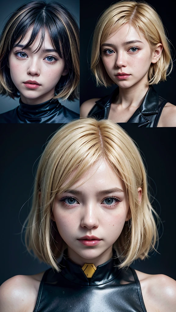 four different colored portraits of a woman with blonde hair, ross tran style, Ilya Kuvshinov style, in the style of ross tran, artwork style : Ilya Kuvshinov, in style of Ilya Kuvshinov, style of Ilya Kuvshinov, in digital illustration style, Ilya Kuvshinov. 4K, inspired by Ross Tran