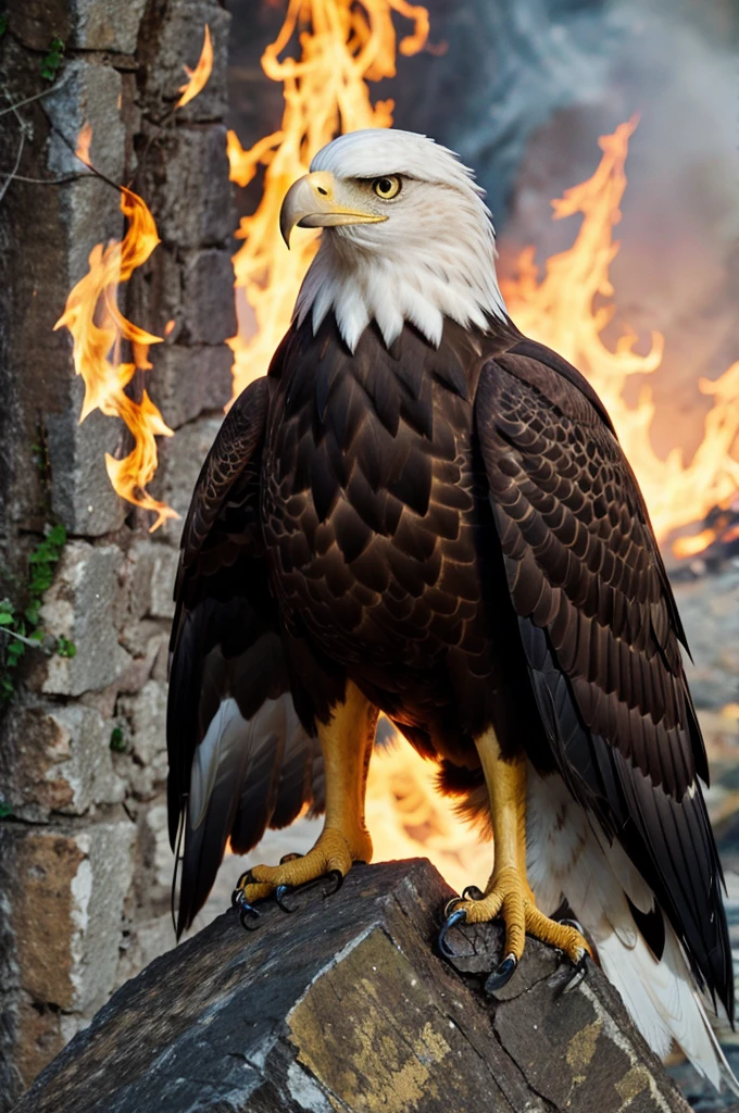 Eagle with fire eye