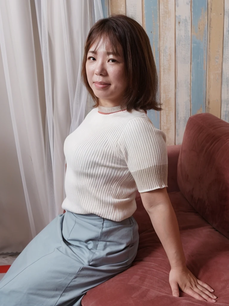 (top-quality, masterpiece,photo realistic,ultra-detailed,Textured skin:1.2),break  (from below),(1 girl),unfaced concrete Background,
break  (slit skirt),
break (japanese mature woman),(50 years old),
break (natural hair style),natural eyeblow,