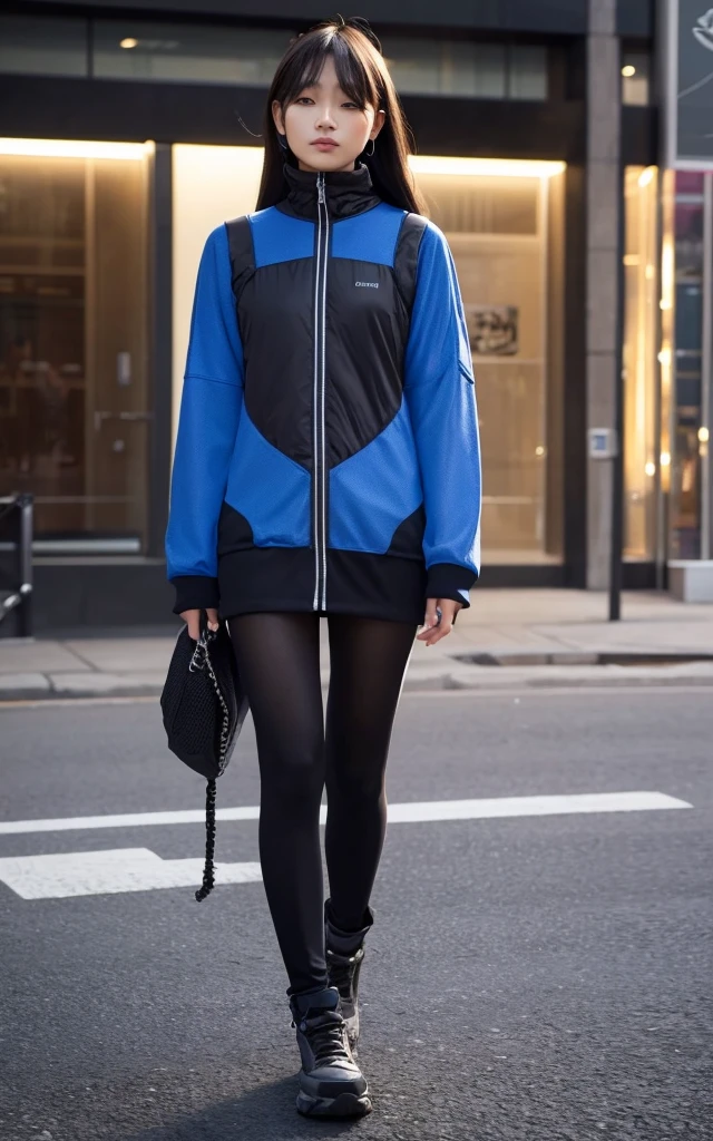 Interactive Fashion: Clothes that change according to the user's movements。Materials that change color and shape with gestures and touch。Design for real-time interaction。The background is the Paris Fashion Week runway。