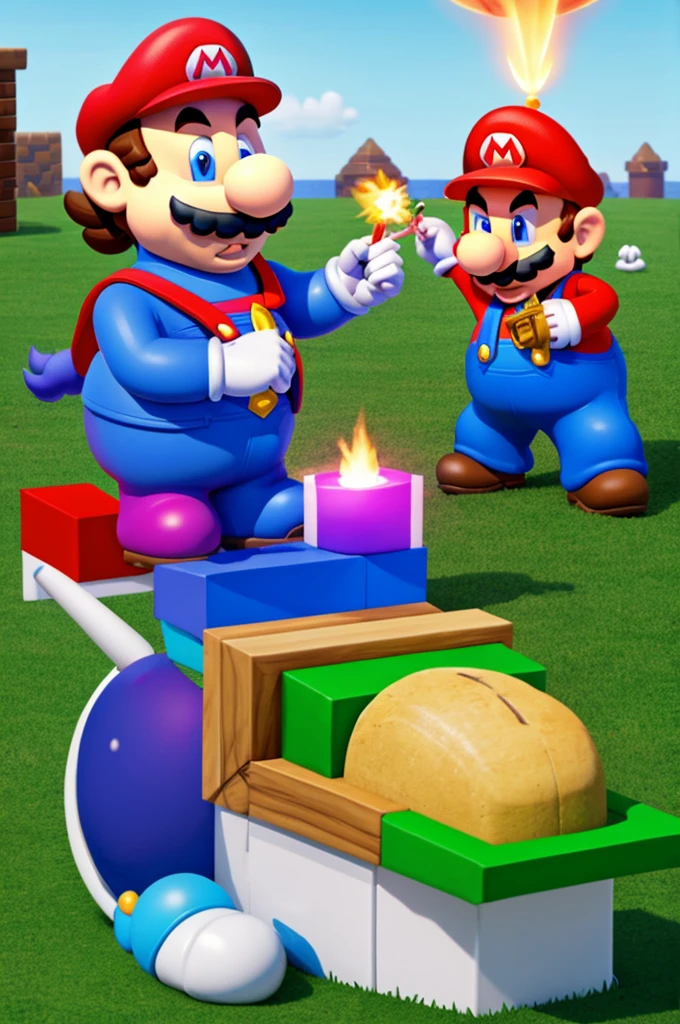 Unicorn toasting dead mario bros