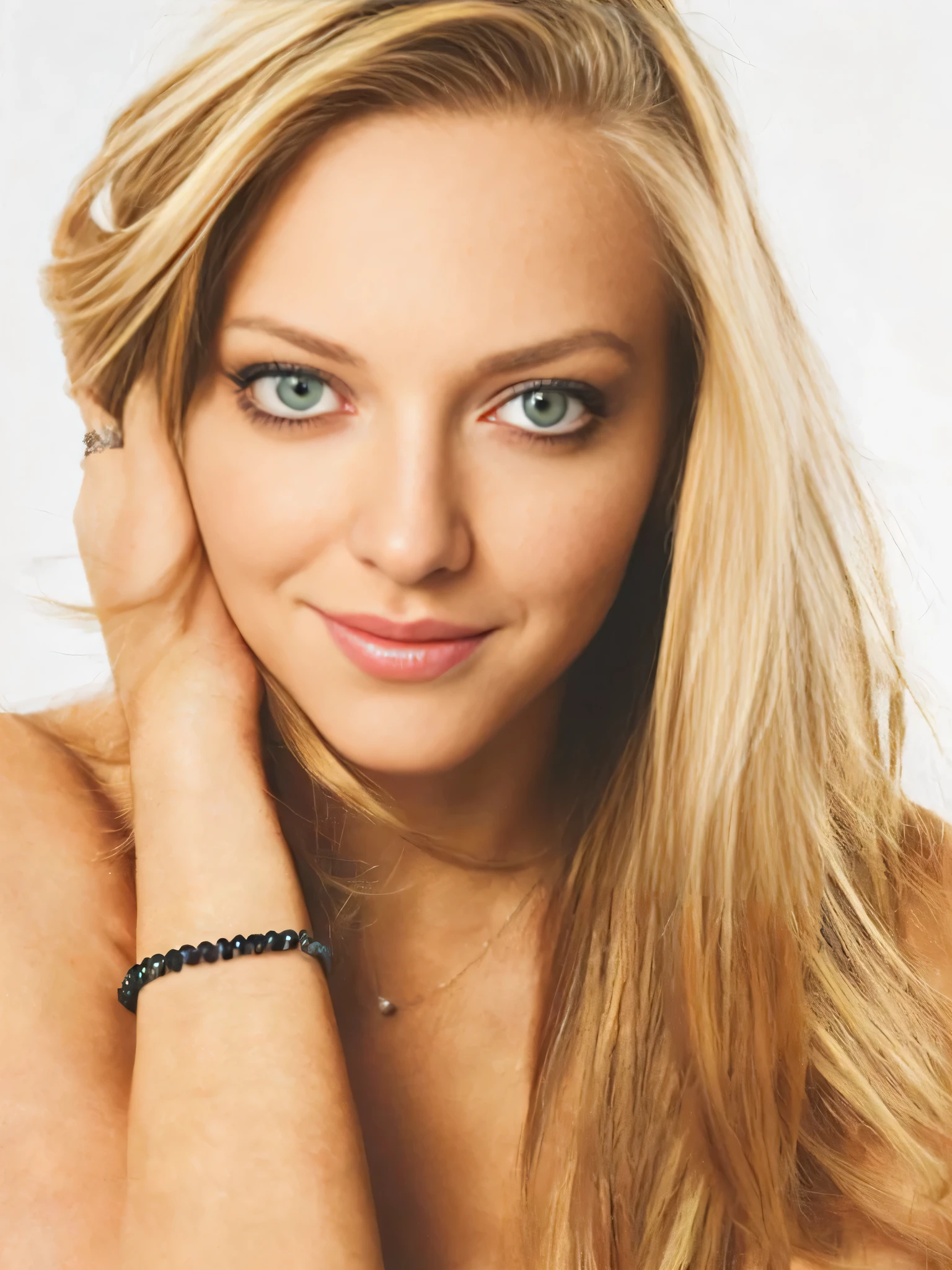 (best qualityer, ultra detaild) , (high resolution skin texture) , ( ultra realistic image resolution) , blonde woman with light green eyes looking at viewer (Ultra Realistic Detail) , (photorealistic:1.4), detailed gorgeous face