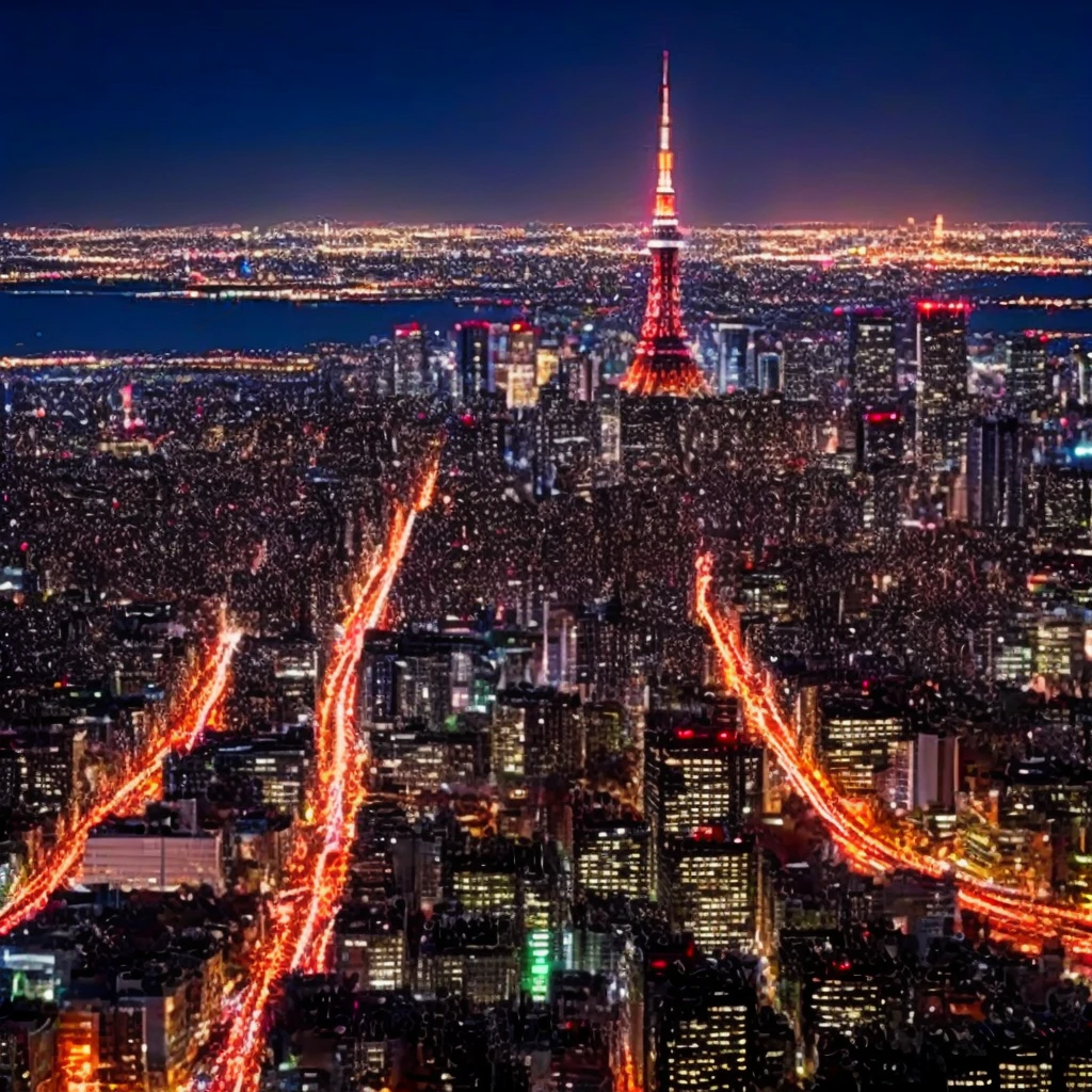 a view of the Tokyo skyline at night with the Tokyo tower in the distance, Tokyo japan, new Tokyo, Tokyo, Tokyo city in the background, Tokyo city, Tokyo in the background, Tokyo at night, Japan at Night, Japanese cities at night, like that, Japanese cities, modern Tokyo, Tokyo background, in Tokyo at night, Downtown Japan, in like that