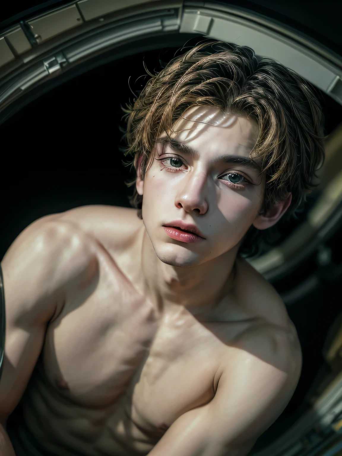 ridiculous resolution, high resolution, (masterpiece:1.4), super detailed, 1boy, seen from above, space, floating, --v 6
