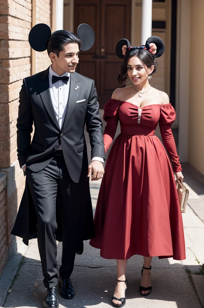Mikey Mouse e Minnie casando