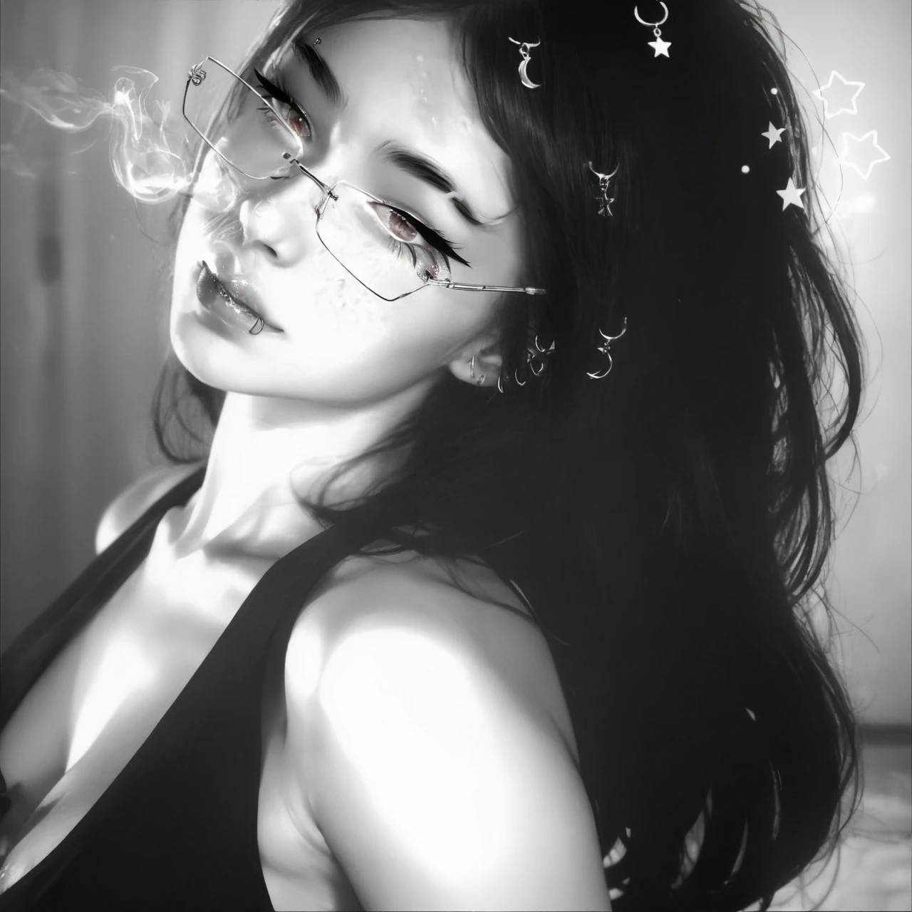 a highly detailed, seductive erotic woman sweating, breasts covered in rose petals, (voluptuous, pink/blue hair), focused on the face, Detailed Face, intricate eyes, dramatic lighting, fantasy, cinematic, photorealistic, masterpiece, ultra-detailed, sharp focus, physically-based rendering, professional, vivid colors , FBI agent wearing criminal detective attire with a holster on his pants , walking through the streets of Seoul, Korea with a serious expression