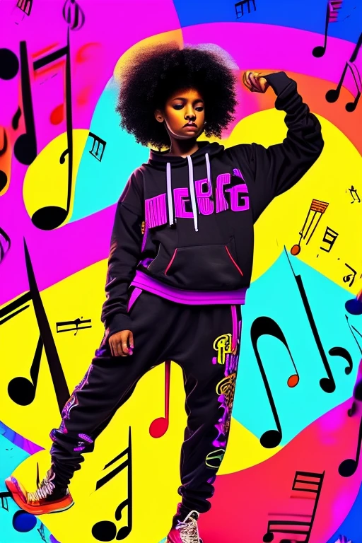 A background filled with scattered musical notes in various sizes and colors
A background completely filled with scattered musical notes in various sizes and colors, covering the entire screen.
beautiful girl colorful image
Dance hiphop Dance CREW Waacking Dance
Punking
black medium hair black medium hair
Five fingers Baggy clothes Baggy clothes