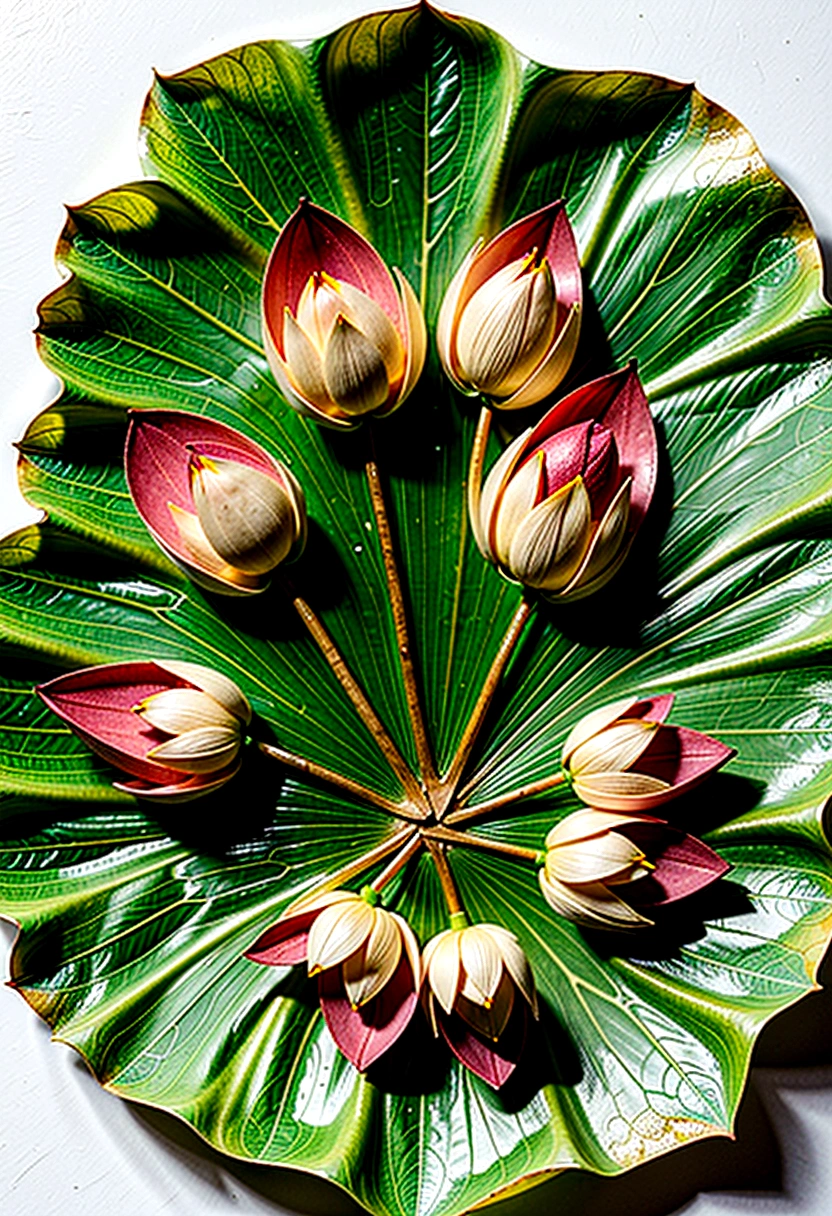Lotus leaf top view