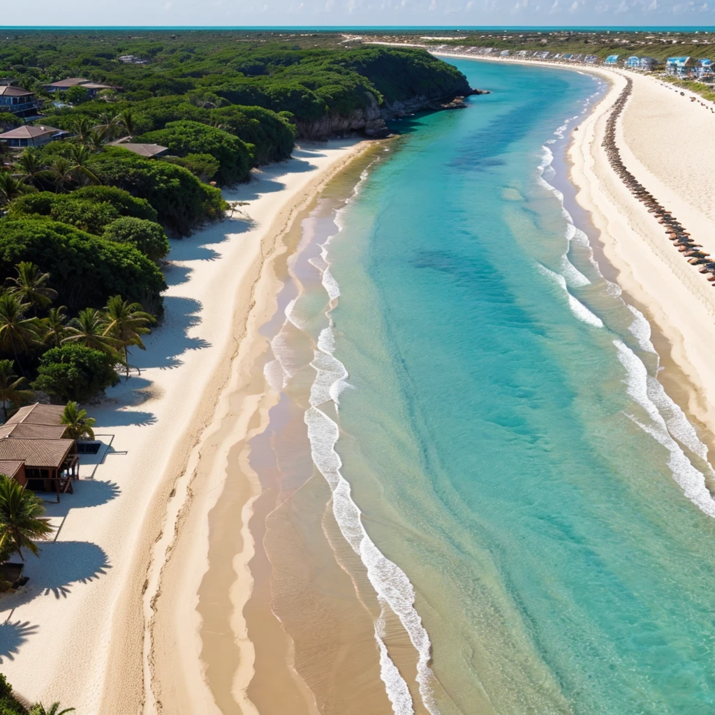 Generates a beach with a brown sand ahestetic filter