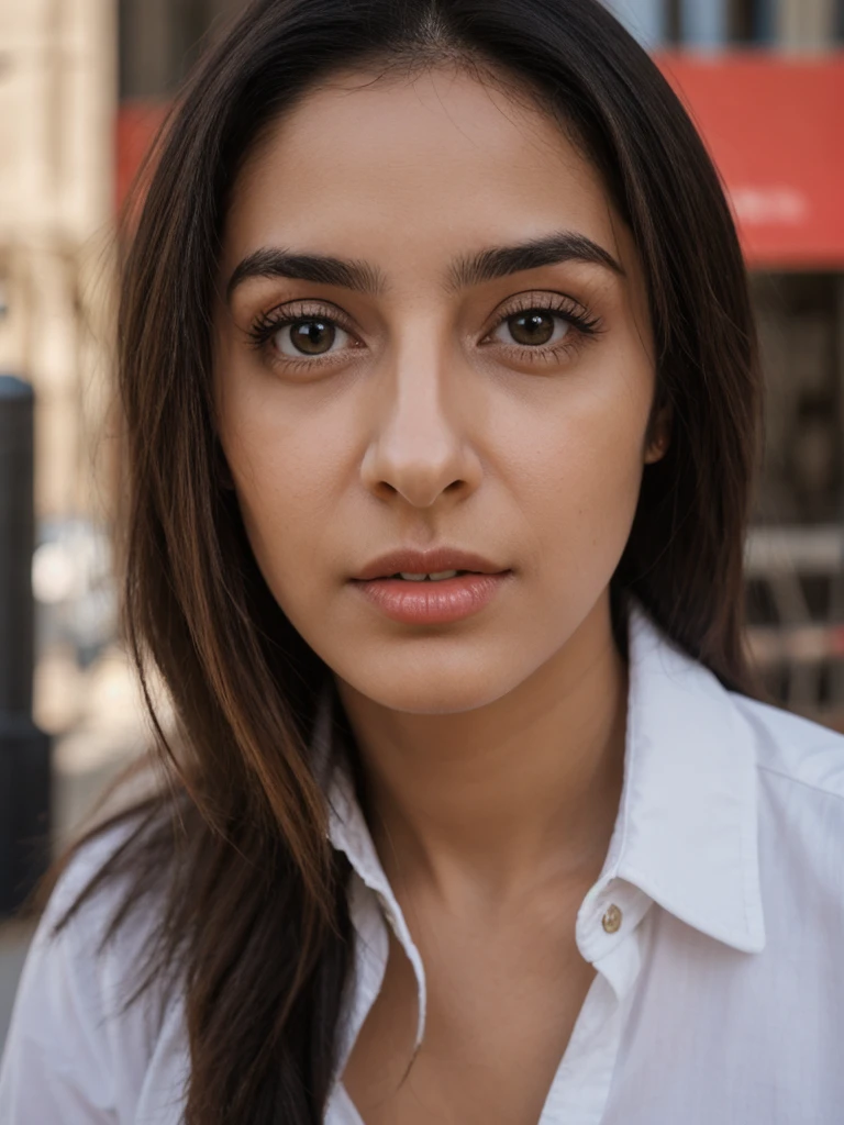 1girl, ((solo)), ((consistent face and image)), her name is Zaira, (Lebanese woman), mature, ((25 years old)), black hair, straight long hair, (Lebanese nose), (((hazel eyes))), (slim), (ordinary Lebanese)