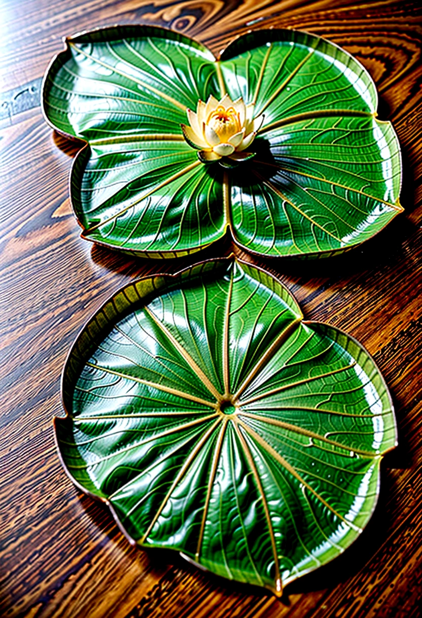 Lotus leaf top view