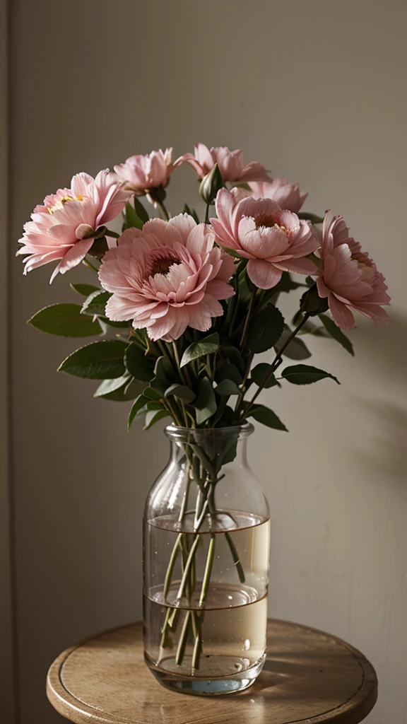 photo of pink flowers in a vase