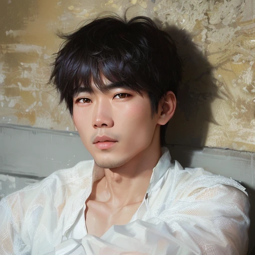 Asian man wearing a white shirt and a white shirt, TXT, TOMORROW BY TOGHETER, Kang Taehyun