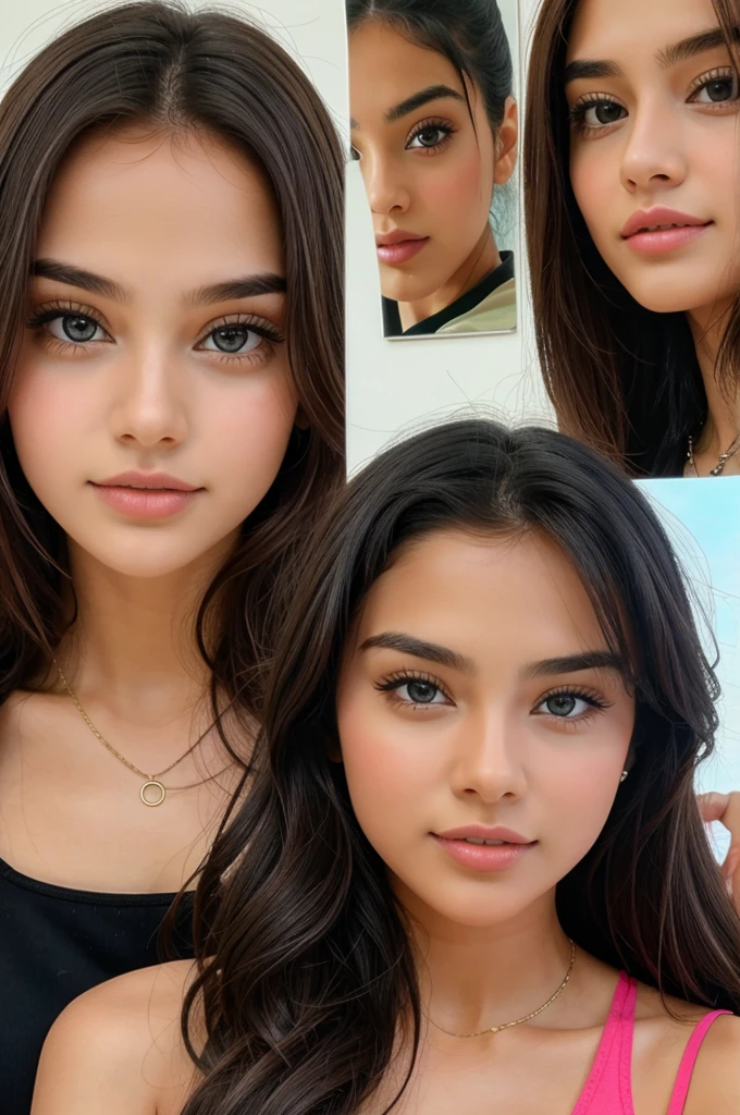 4 another girl of 4 pictures in one frame