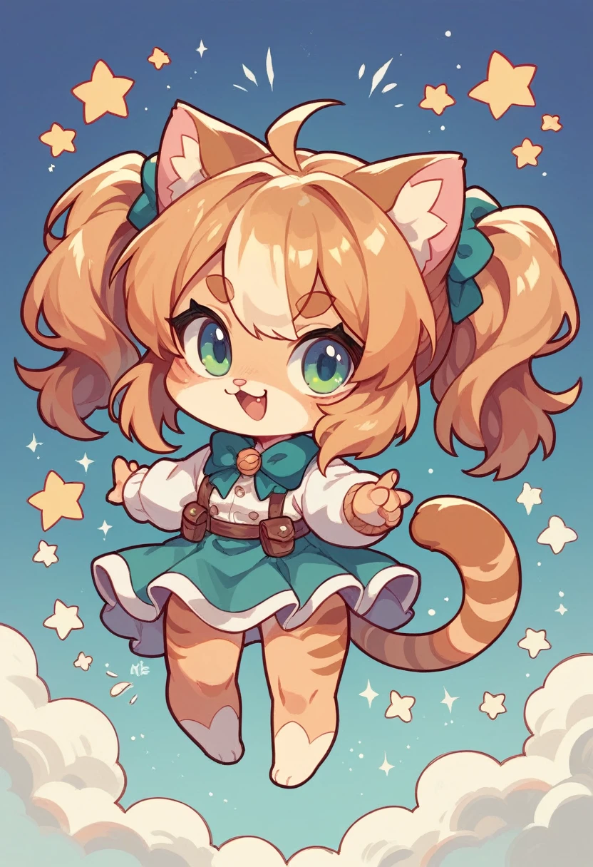 List of illustrations of cute tortoiseshell cat poses, chibi characters, display several side by side, cute colors and poses, best image quality