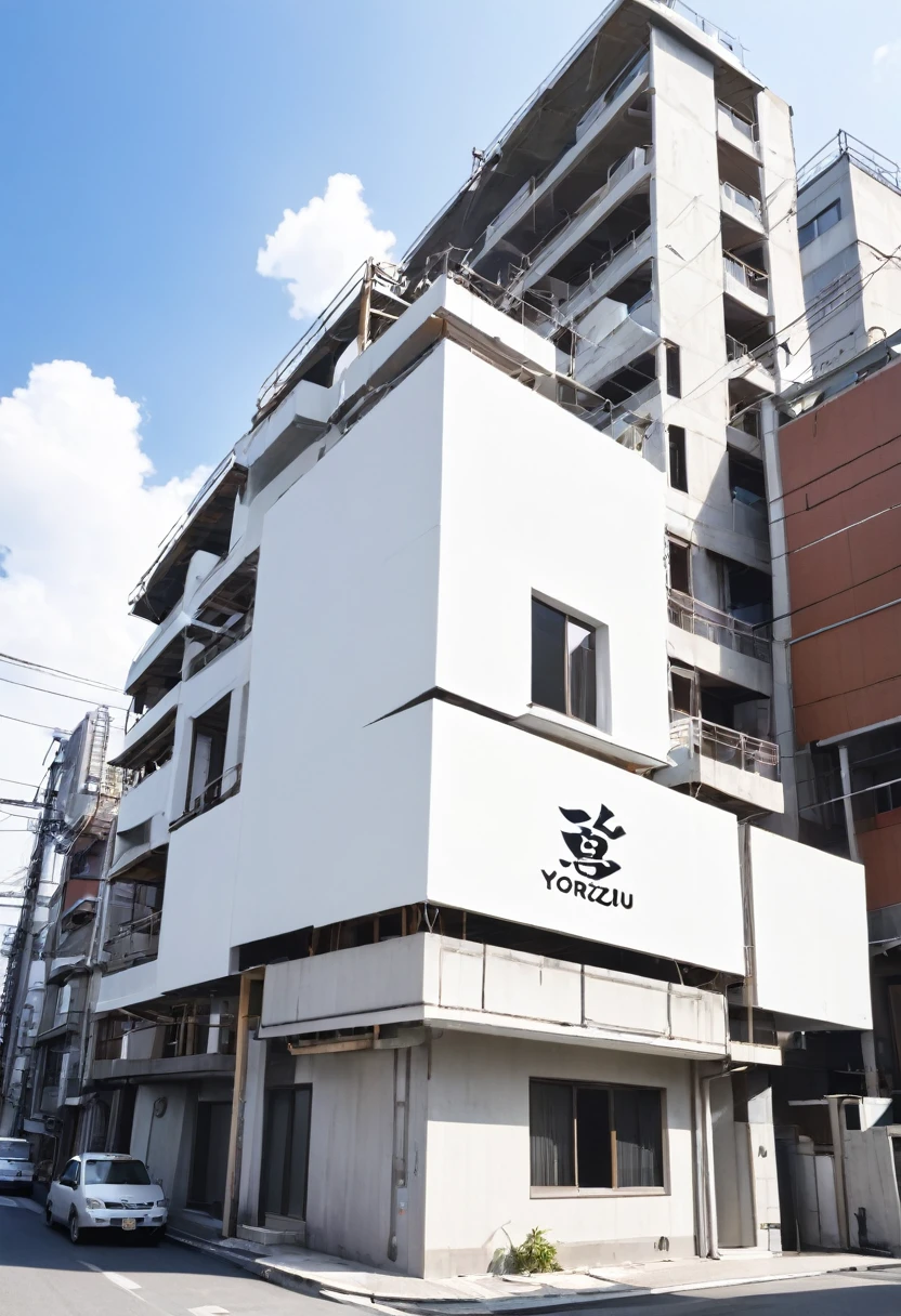 The background is white, and the construction company's logo "YOROZU HOME" must be inserted somewhere on the logo.