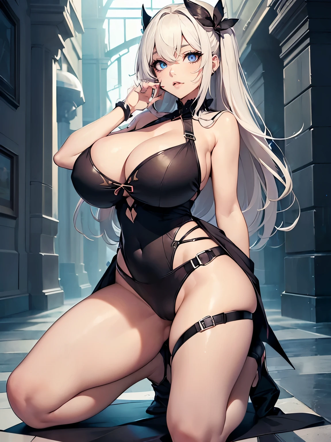 ((seductive anime girl:1.2))、Warping the body、((open mouth:1.2))、((beautiful eyes:1.3))、((huge breasts:1.3))、upper body、((large hip))、cleavage cutout、crotch focus、Emphasis on breasts、cameltoe、((full body)) 、Glossy realistic skin texture、shiny skin、masterpiece, ultra-detailliert, 8k, hiquality, Top image quality, Smooth texture、watercolor