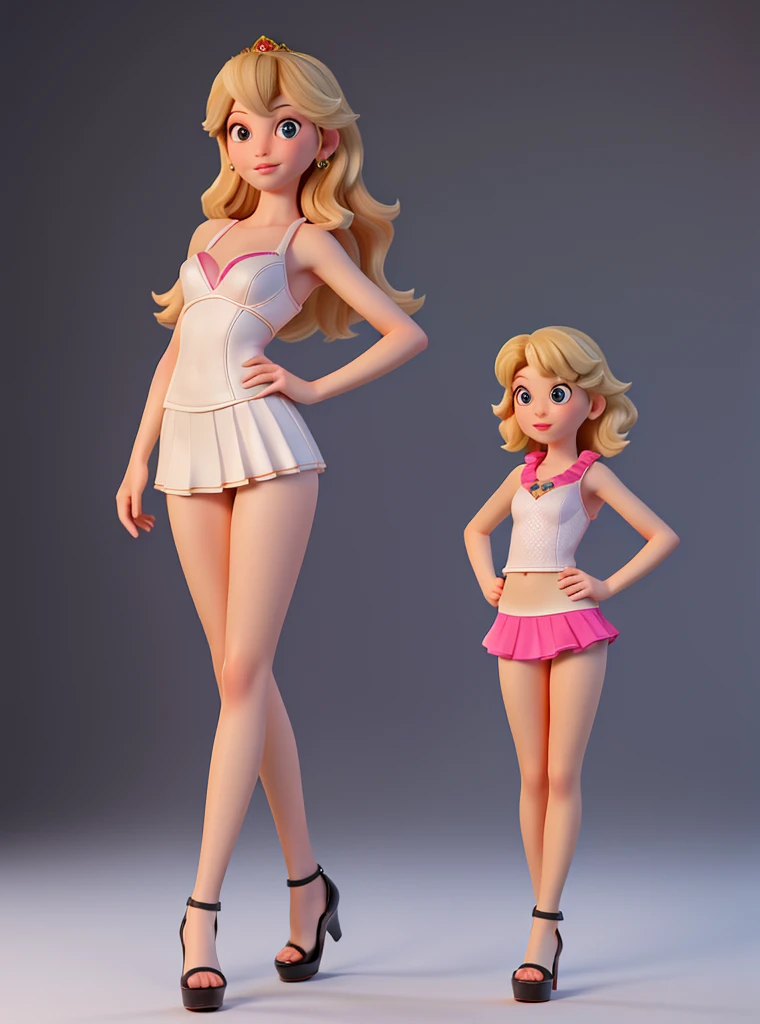 All textures in high quality and realistic details, princess peach, (12 Year Old 1.5), , blonde teenonde teen cutce, white skin, girl beautiful face, beautiful baby girl, medium Breasts, Long Legs, fitness body, (sexy lingerie outfit 1.5), naked torso, (black sexy Tiny miniskirt 2.0), (black platform straps high heels 2.0), Slim sexy long legs, modeling, Full Body lust, sexy Slim body, (all fours 1.5), (show complete body 1.5), New York, United States, ray tracing, HDR