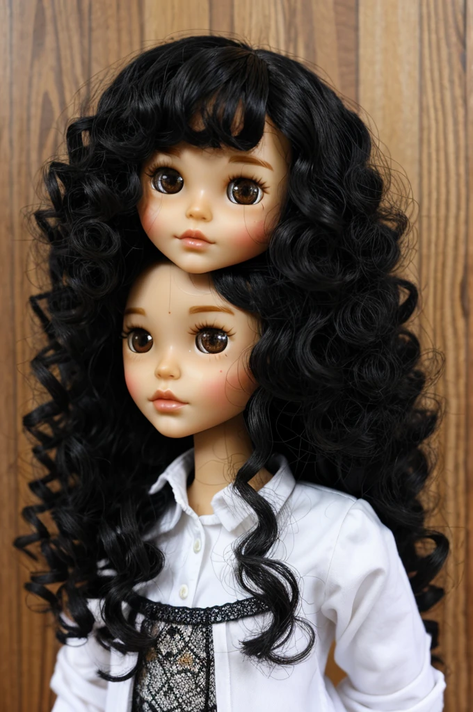 Blythedoll black hair Curly