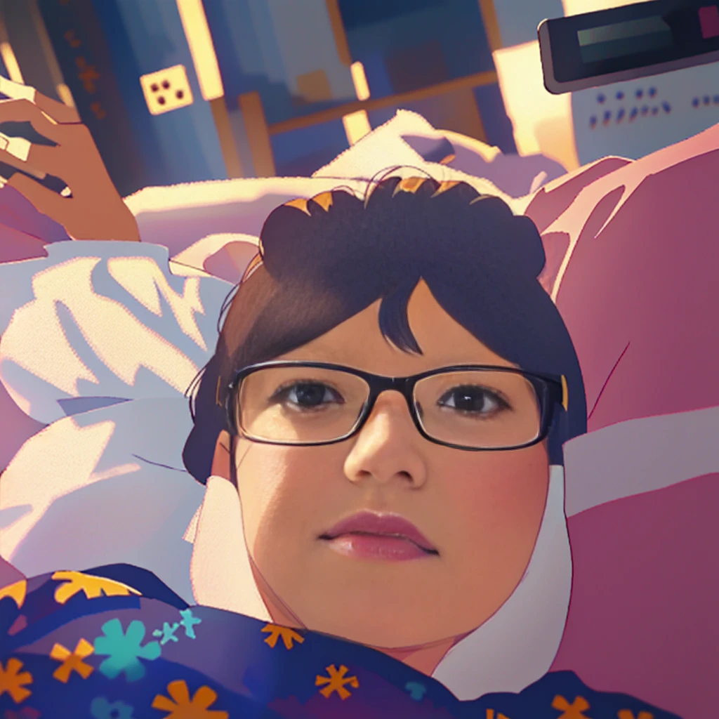 A woman is lying in bed with a pillow and a stuffed toy, profile image, 30-year-old woman, 30-year-old woman, Filmed in the early 2020s, Chubby, Photos taken in 2020, umamusume, 4 5 those, Nishimiya Shoko, tsutomo nihie, kiyoko suzuki