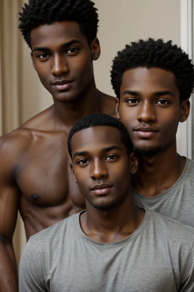 Can you create a tall dark-skinned boy with brown eyes?