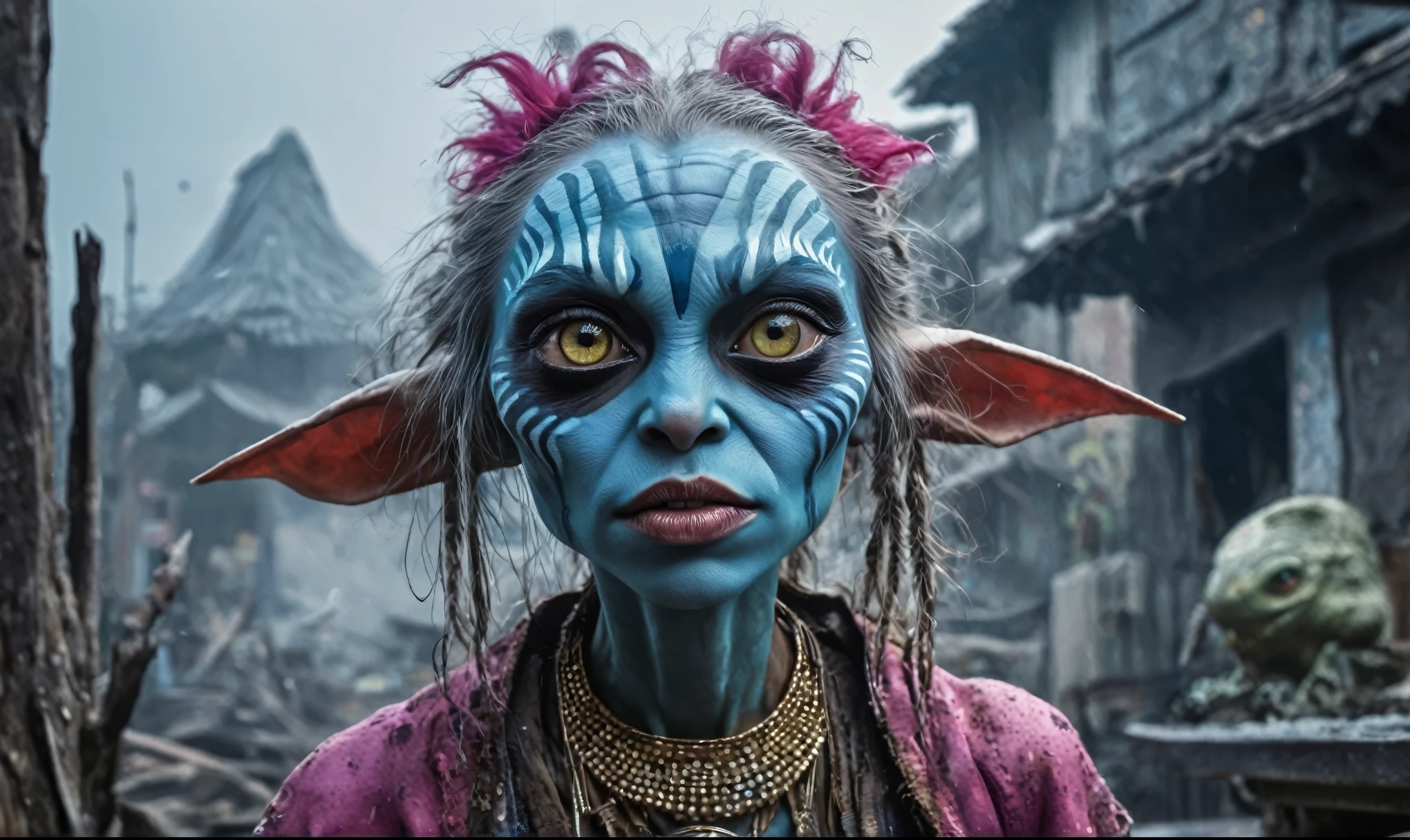 pretty face,eyebrow up,full body length shot,obsidian ahsoka tano,full body length shot,very beggar niobium Manganite The Alien Entity, babychild, wants eat,survival in criminal city of future,full body shot of full body shot of psychedelic style of A beautiful tander alien female creature with face fully covered lizard scale with fluffy eyes embedded into a canvas,The iris looks weird, attractive, The stars in space is reflected in the pupil, goose down eyelashes, long wavy luminescent hair, , she is dressed in baggy clothes, sitting on a bench outside the house of dwarves in the setting of the Lord of the Rings, . Whole outfit, clear, sharp, balanced
,Extremely detailed,High contrast,Masterpiece,Realism,Ultra Detailed, intricate details,realistic humid leather, cinematic style,irina yermolova,high contrast,hdr,extremely detailed, [deep night landscape],masterpiece,intricate details,faded,eyes extremely detailed,Silverclaw,view from height,full-body-shot,High contrast,Masterpiece,Realistic,Ultra Detailed,intricate details,realistic humid skin,extremly intricate,realism,photorealism, cinematic style,irina yermolova,HDR,((Wangechi Quality)),extremely detailed, [night landscape],masterpiece,intricate details,faded,eyes extremely detailed, high detailed eyes,16k resolution,RAW, Nikon Z9,chinese orc's village of fishers on seaside,authentic,full body length,Labradorite babygirl,native italian troll ,pretty face,eyebrow up,full body shot,ominous landscape,glate gray atmosphere,by art Simon Stalenhag,Nicola Samori,(((Wangechi Mutu))),prime colors,urban,extremely detailed,masterpiece,intricate details,faded,eyes extremely detailed, high detailed eyes,4k resolution,RAW, Nikon Z9,scary town,stalker,goblin,Dubai of United Arab Emirates,Mestichino,Light particles,marble leather ,ink photography ,Silver-gold long hair with bangs、Aquamarine Eyes,Fuchsia sequined dress,Mestichino,Light particles,chaos