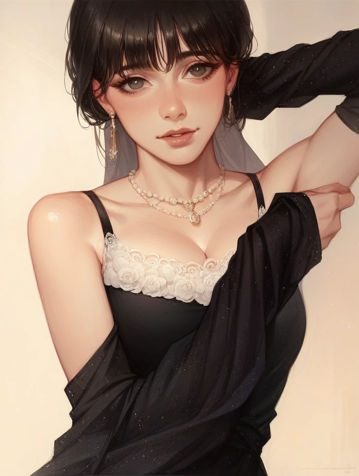 Precious lady, Beautiful body, curvy body, beautiful dress, HD quality, digital art