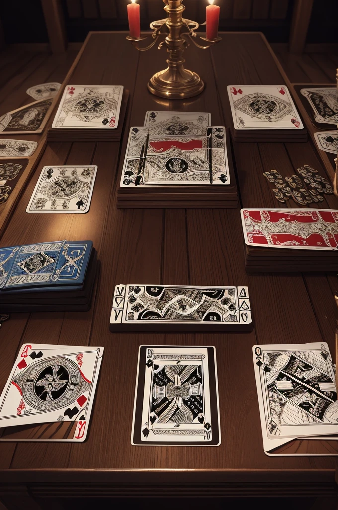 Create an image of a deck of cards with the name "Card Kingdom" in the middle of the letter