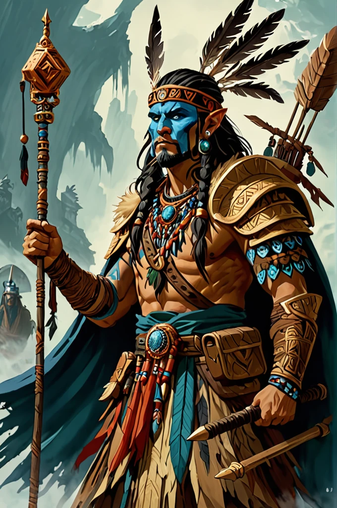 masterpiece, professional artwork, famous artwork, fantasy class, Shaman,
