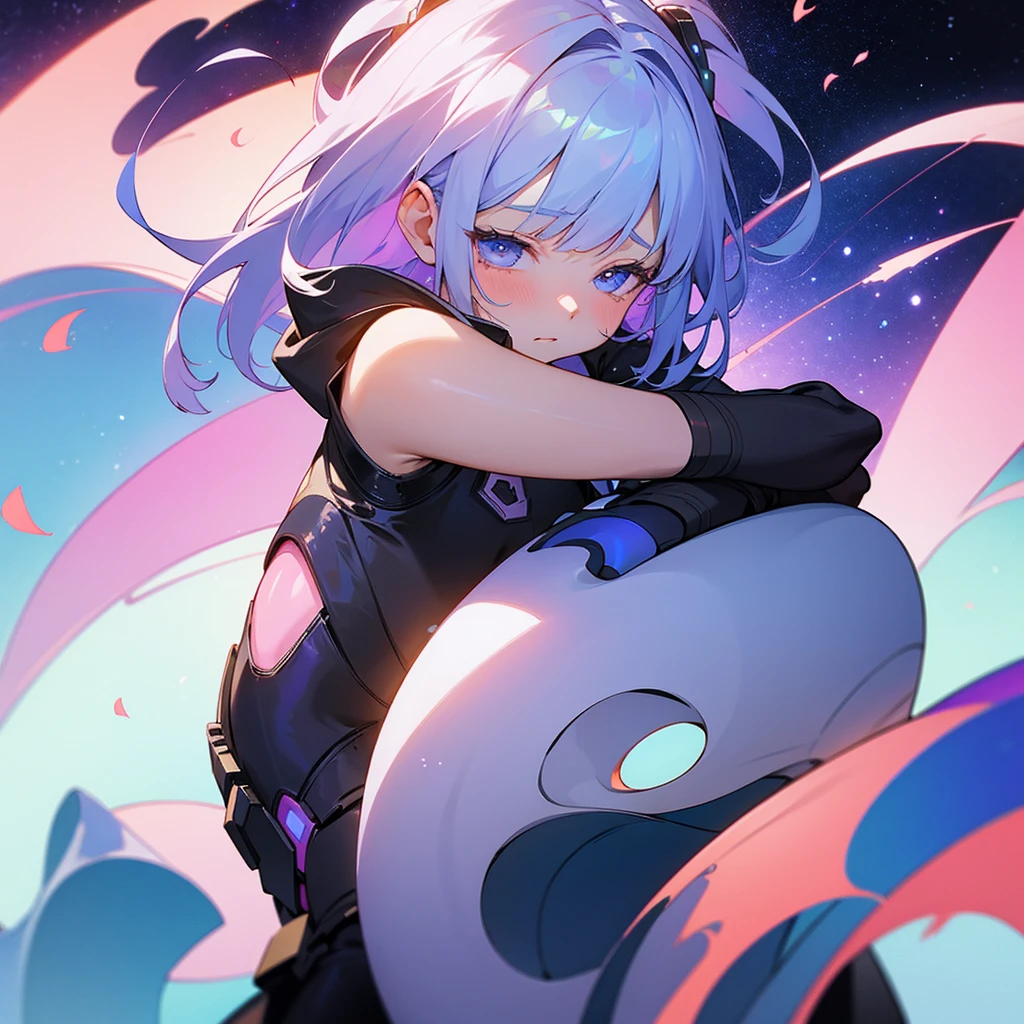 Clione with the galaxy as a background、A work depicting a sad woman hurt by unrequited love 