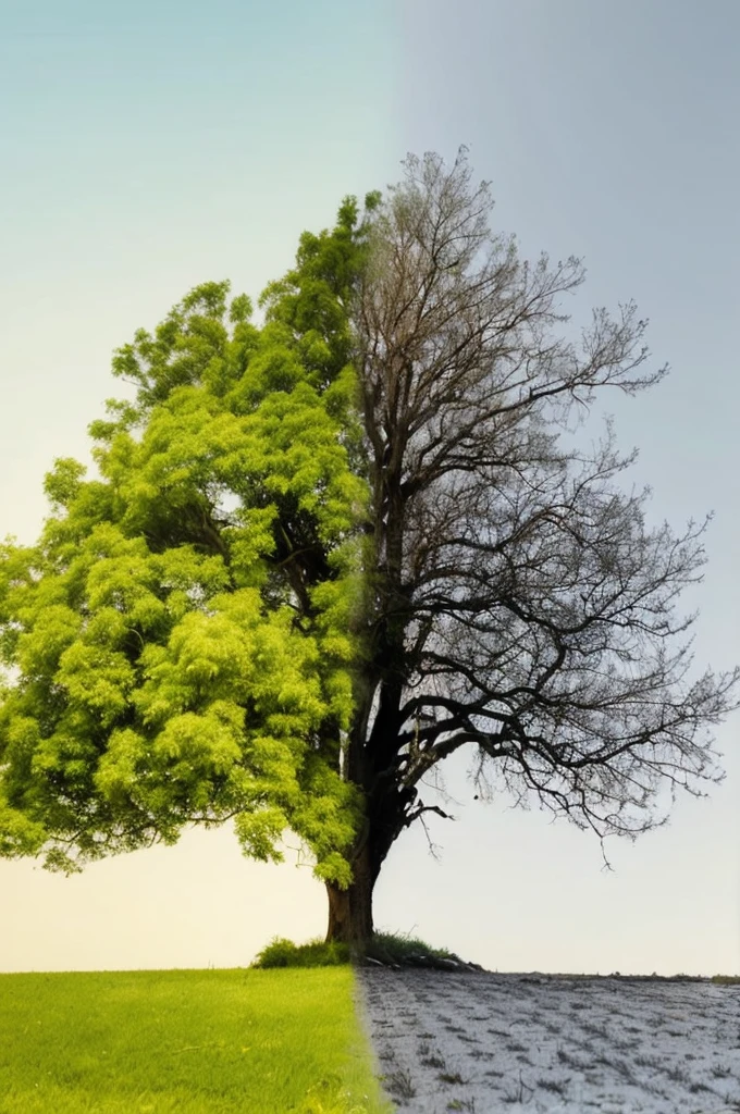 a photo of a tree with a green leaf and a blue sky in the background, a poster by Rodolfo Amoedo, trends on pixabay, Realism, merging with the tree in a forest, illustration", realistic photo, vegetation, in trees, Image beautiful, with vegetation, kuntilanak on the tree, mulatto, real image, realistic image