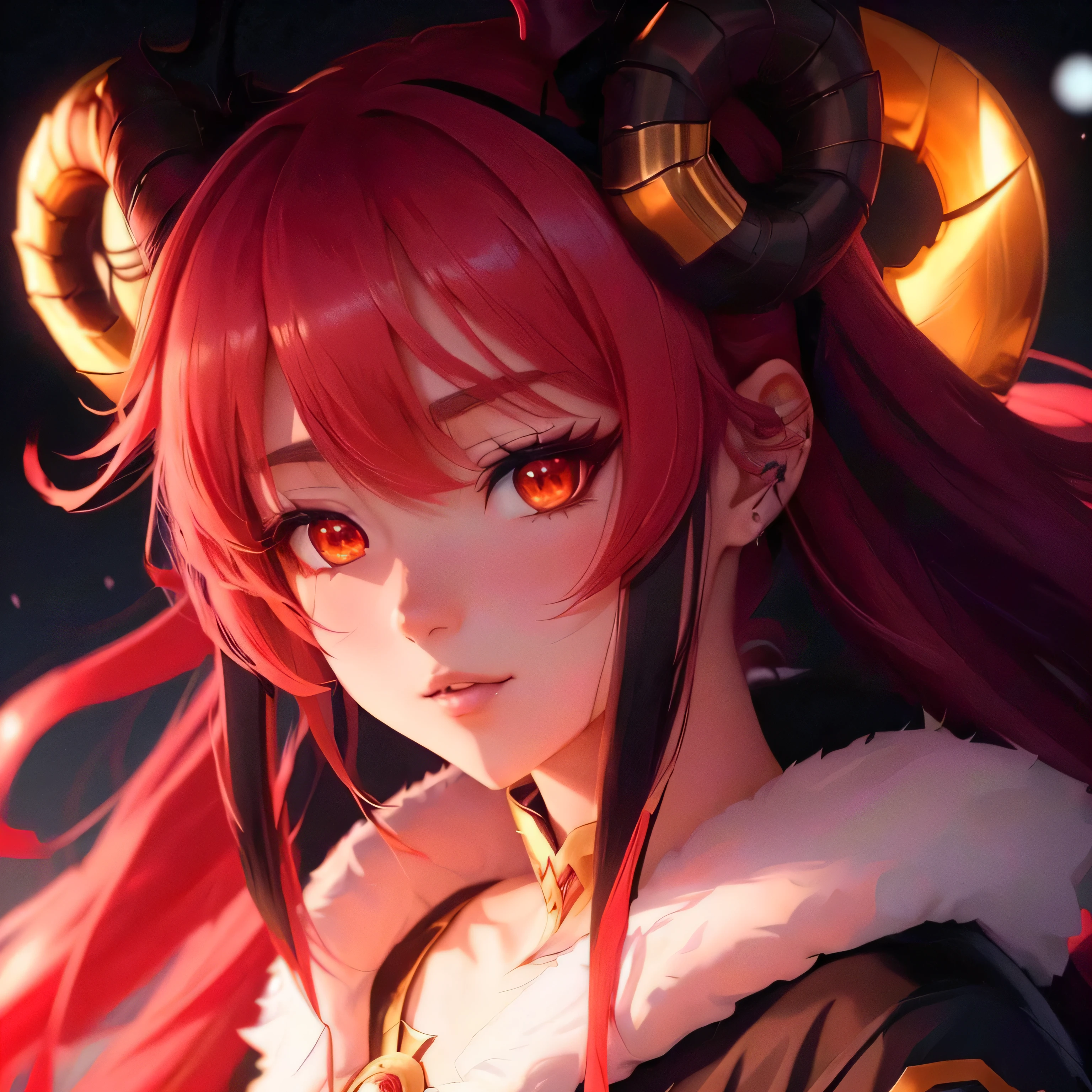 anime with horns and antlers on the head, demon anime girl, portrait knights of the zodiac girl, best 4k konachan anime wallpaper, anime styling 4 k, also, mika kurai demon, nightcore, impacto de ayaka genshin, Anime goddess, anime styling. 8K, anime waifu, detailed anime digital art, 8K octae render photo