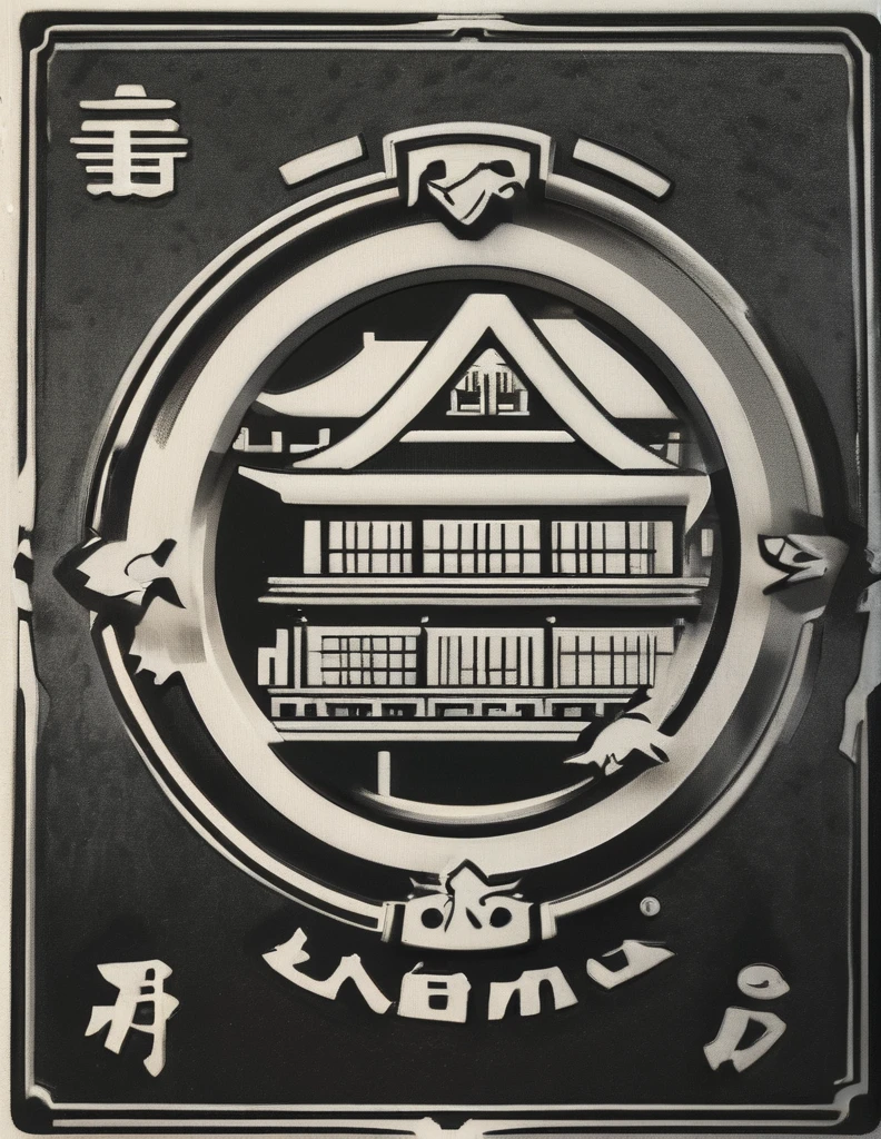 The cool emblem of the construction company YOROZU HOME,
Monotone slightly Japanese-style house-like taste
Make sure to insert the letter "YOROZU HOME" somewhere on the emblem
The background is white
