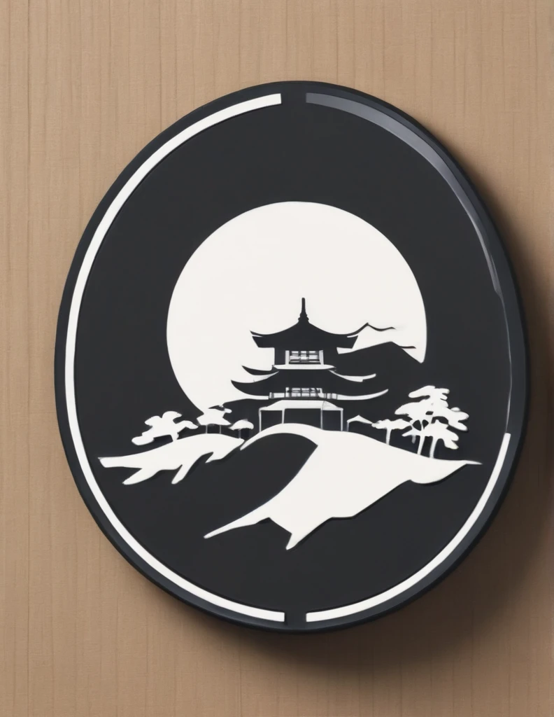 The cool emblem of the construction company YOROZU HOME,
Monotone slightly Japanese-style house-like taste
Make sure to insert the letter "YOROZU HOME" somewhere on the emblem
The background is white